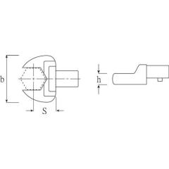 Mauleinsteckwerkzeug 731/40 13 SW 13mm 14x18mm CR-A-STA STAHLWILLE