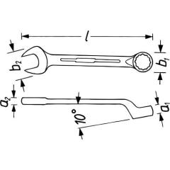 Ringmaulschlüssel 603 SW 10mm L.137mm Form B Spezialstahl HAZET