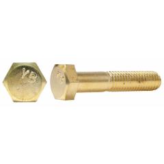 DIN 931, Sechskantschrauben mit Schaft M 8 x 50, Messing | 100 Stück