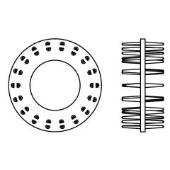 Holzverbinder DIN 1052, zweiseitig, | Temperguss galv. verzinkt, 80 x 50 x M20 | 25 Stück