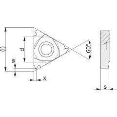 Wendeschneidplatte 16IR100 ISO PK30 re.Innen TECWERK | 2 Stück