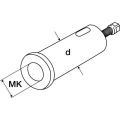 Morsekonushülse f.Stahlhalterkopf A f.Wechselhalter MK2 AD 30mm TECWERK