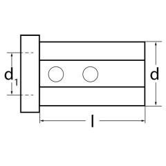 Reduzierbuchse Form 1 Bohrungs-D.12mm AD 25mm Einspann-L.46mm TECWERK