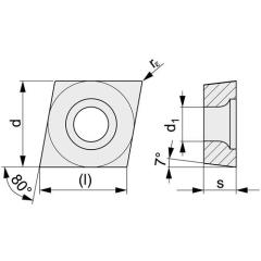 Wendeschneidplatte CCMT09T304-M PMK10 Bearb.mittel TECWERK | 10 Stück