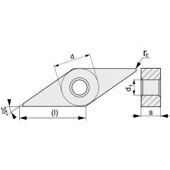 Wendeschneidplatte VNMG160408-F PMK10 Bearb.Schlicht TECWERK | 10 Stück