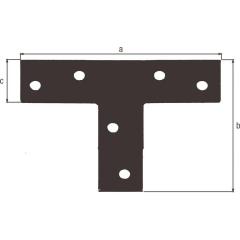 Flachverb.L.70mm B.16mm S.2mm STA schwarz ku.-besch.GAH | 50 Stück