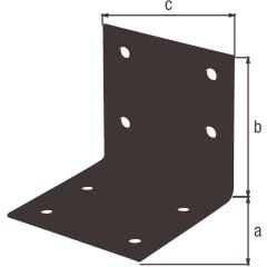 Breitwinkel Maß a 60mm Schenkel-L.60mm blau verzinkt,schwarz beschich. | 50 Stück