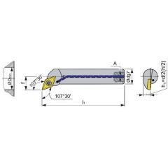 Bohrstange A25Q-SDQCR 11 re. vern. m. IK TECWERK