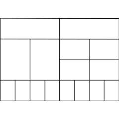 Sortimentskasten CarryLite 55 4x8-16 B337xT278xH57mm 16 Fächer blau RAACO