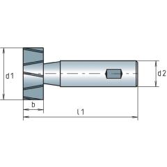 Schlitzfräser DIN 850D Typ N, Ø 16,5 mm HSS-Co Z.8 L.3 mm MAYKESTAG