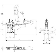 Waagrechtspanner Nr.6871 Gr.20 Winkelfuß AMF