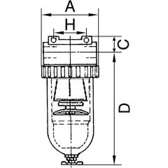 Filter Stand.Gew.mm 19,17 G 1/2 Zoll BG III 4000l/min RIEGLER