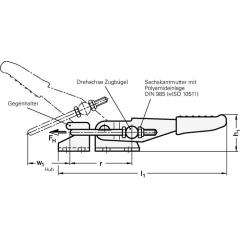 Verschluss-Spanner GN 851 STA Haltekraft FH 3200 N GANTER
