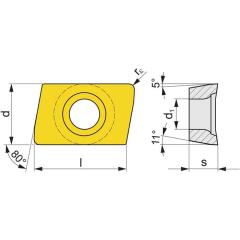 Wendeschneidplatte XPHT160408F-AL N20 Bearb.Alu.TECWERK | 10 Stück