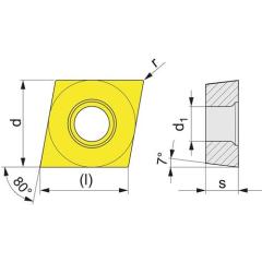 Wendeschneidplatte CCMT09T304-F PMK35 Bearb.Schlicht TECWERK | 10 Stück