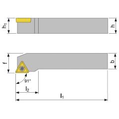 Klemmdrehhalter STGCR1616H11 re.vern.Außen TECWERK
