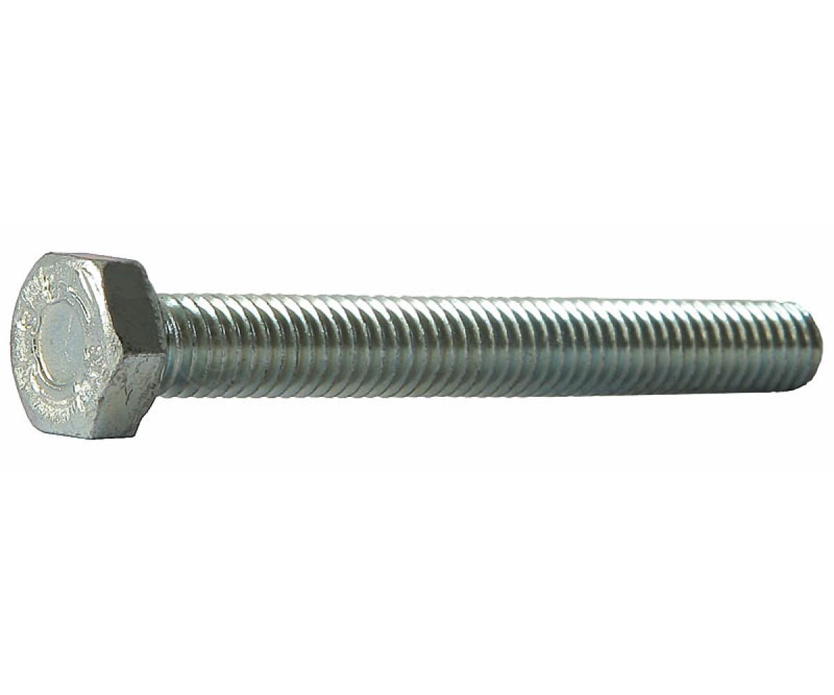 Sechskantschrauben DIN 933 (ISO 4017), Stahl 8.8 galvanisch verzinkt - M 10  x 80