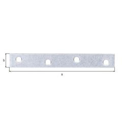 Flachverb.L.120mm B.16mm S.1,75mm STA sdmverz.Löcher 4 GAH | 100 Stück