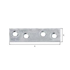 Flachverb.L.50mm B.14mm S.1,75mm STA sdmverz.Löcher 4 GAH | 100 Stück