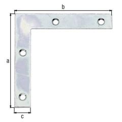 Möbelwinkel L.60x60mm B.10mm S.1,25mm STA sdmverz.GAH | 50 Stück