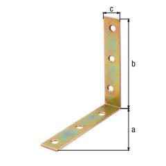Stuhlwinkel L.100x100mm B.19mm S.2mm STA sdmverz.Loch-D.5,3mm GAH | 40 Stück