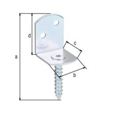 Flechtzaunhalter 83x32x30x38mm galv.verz.d.pass.L-Form GAH | 50 Stück