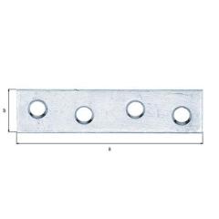 Flachverb.L.60mm B.14mm S.1,75mm STA sdmverz.Löcher 4 GAH | 100 Stück