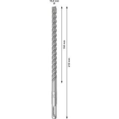 Hammerbohrer PRO SDS plus-5X D.10,0mm Arbeits-L.150mm L.210mm SDS plus 10 St.
