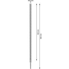 Hammerbohrer PRO SDS plus-5X D.18,0mm Arbeits-L.550mm L.600mm SDS plus 1 St.