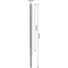 Hammerbohrer PRO SDS plus-5X D.14,0mm Arbeits-L.250mm L.310mm SDS plus 1 St.