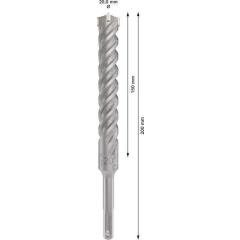 Hammerbohrer PRO SDS plus-5X D.20,0mm Arbeits-L.150mm L.200mm SDS plus