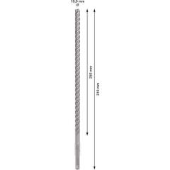 Hammerbohrer PRO SDS plus-5X D.10,0mm Arbeits-L.250mm L.310mm SDS plus 1 St.