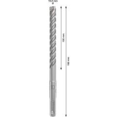 Hammerbohrer PRO SDS plus-5X D.10,0mm Arbeits-L.100mm L.160mm SDS plus 1 St.