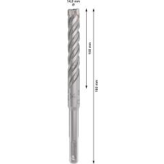 Hammerbohrer PRO SDS plus-5X D.14,0mm Arbeits-L.100mm L.160mm SDS plus 1 St.