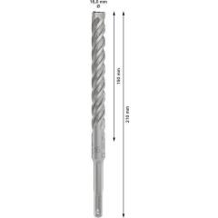 Hammerbohrer PRO SDS plus-5X D.16,0mm Arbeits-L.150mm L.210mm SDS plus 1 St.