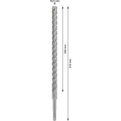 Hammerbohrer PRO SDS plus-5X D.16,0mm Arbeits-L.250mm L.310mm SDS plus 1 St.