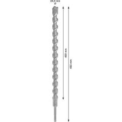 Hammerbohrer PRO SDS plus-5X D.24,0mm Arbeits-L.400mm L.450mm SDS plus