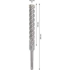 Hammerbohrer PRO SDS plus-5X D.18,0mm Arbeits-L.150mm L.200mm SDS plus 1 St.
