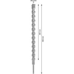 Hammerbohrer PRO SDS plus-5X D.25,0mm Arbeits-L.400mm L.450mm SDS plus