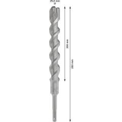 Hammerbohrer PRO SDS plus-5X D.25,0mm Arbeits-L.200mm L.250mm SDS plus