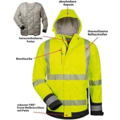 Warnschutz-Softshelljacke Melvin Gr.M gelb/schwarz ELYSEE