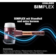 Schonhammer SIMPLEX L.325mm Kopf-D.80mm HO Stiel:ext.kurz HALDER