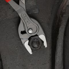 Frontgreifzange TwinGrip Länge 250mm Ku. überzogen grau atramentiert KNIPEX