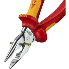 Spitzkombizange L.185mm pol.Mehrkomp.-Hülle verchr.VDE KNIPEX