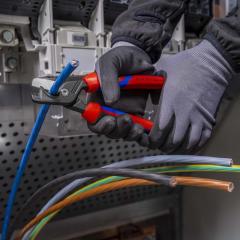 Kabelschere StepCut XL L.225mm Kopf brün.Comfort-Griff KNIPEX