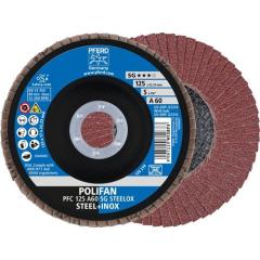 Fächerscheibe POLIFAN A SG STEELOX D.125mm K.60 kon.INOX NK PFERD | 10 Stück