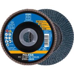 Fächerscheibe POLIFAN Z PSF STEELOX D.125mm K.60 kon.STA/INOX ZK PFERD | 10 Stück