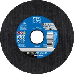 Trennscheibe SG STEELOX D125x1mm ger.INOX Bohr.22,23mm PFERD | 25 Stück
