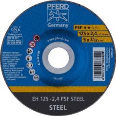 Trennscheibe PSF STEEL D125x2,4mm gekr.STA Bohr.22,23mm PFERD | 25 Stück
