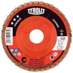 Fächerscheibe PREMIUM CERAMIC D.125mm K.60 ger.Rostfreier STA CA TYROLIT | 10 Stück